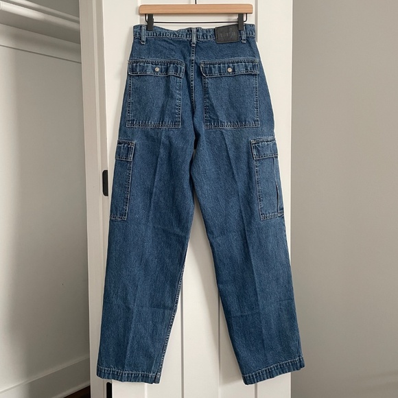 Vintage Y2K Levi's Silvertab Cargo Baggy Jeans Medium Wash 31x34 VTG Loose - Picture 3 of 9